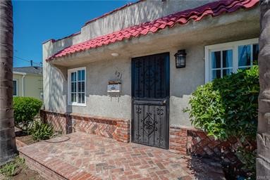 a front view of a house with entryway