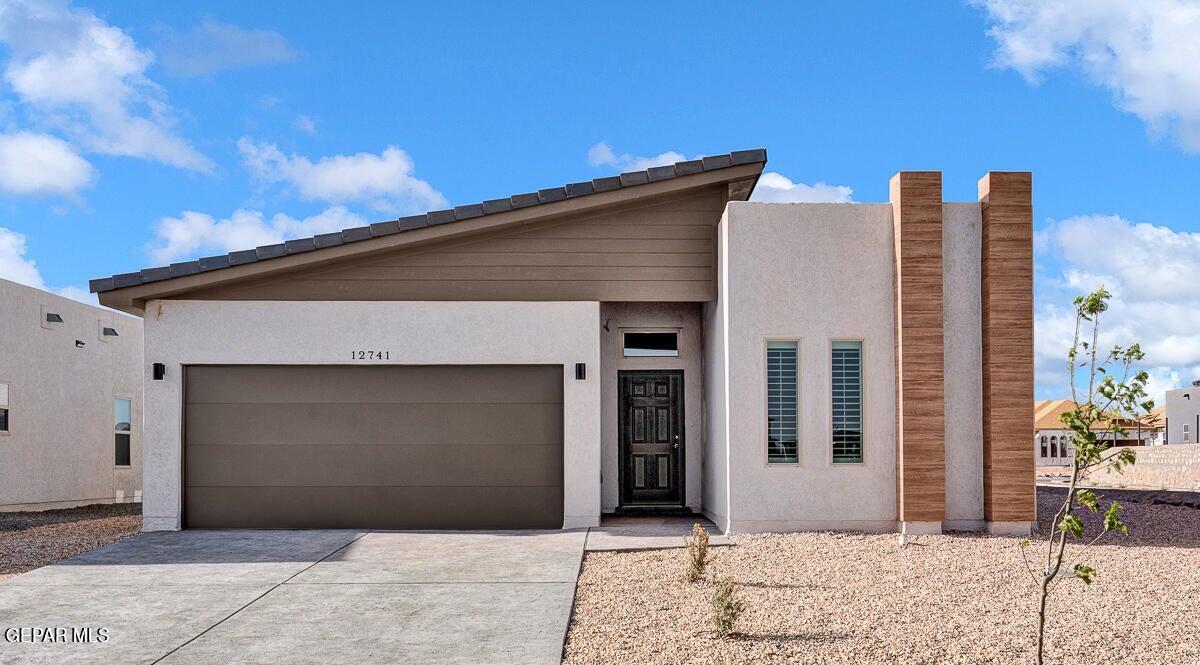 a front view of a house