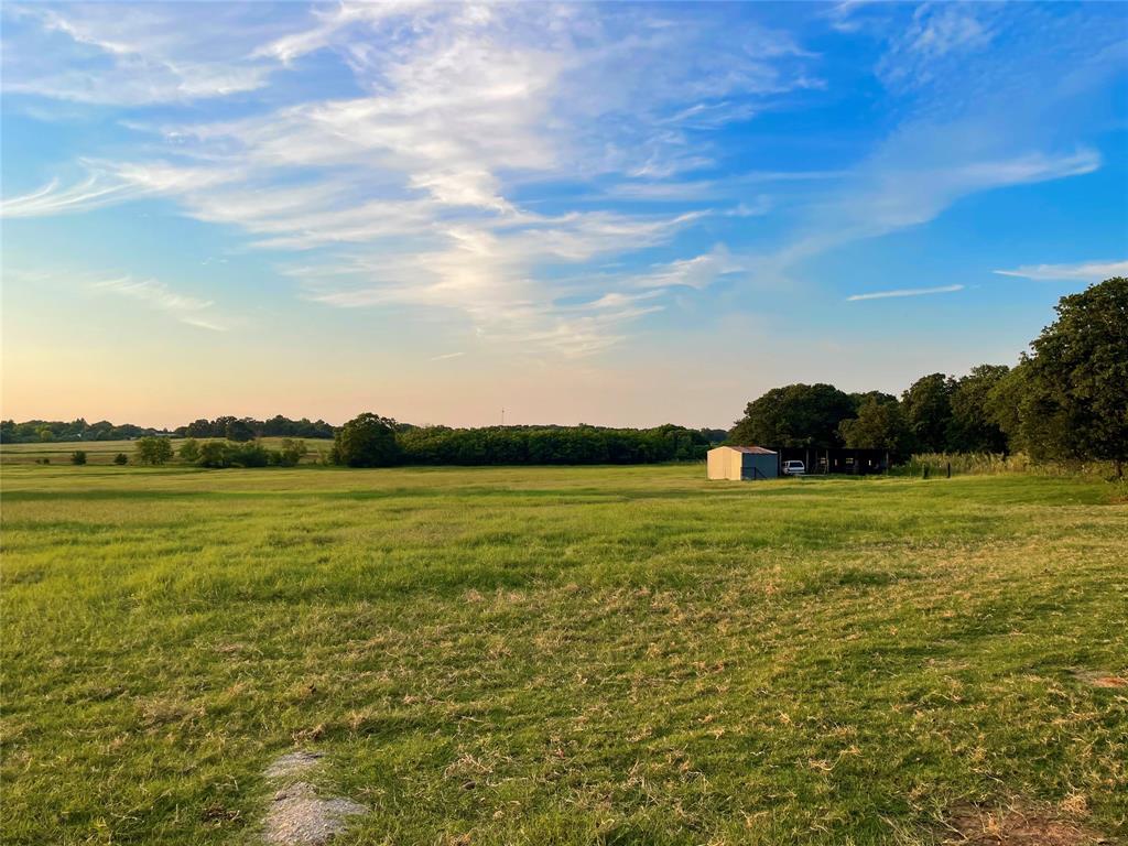 a view of an ocean from a yard