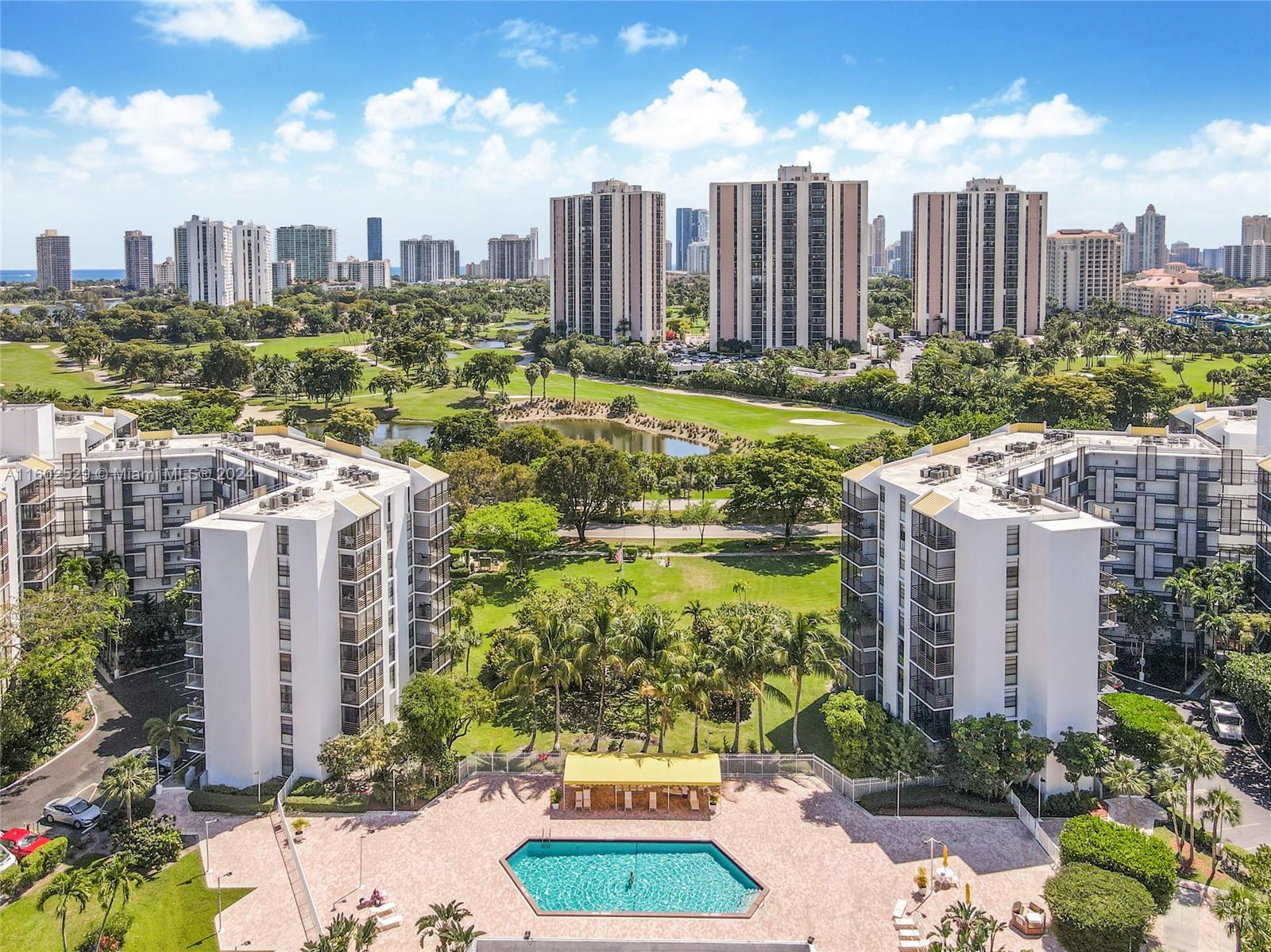 Pool area of condominium