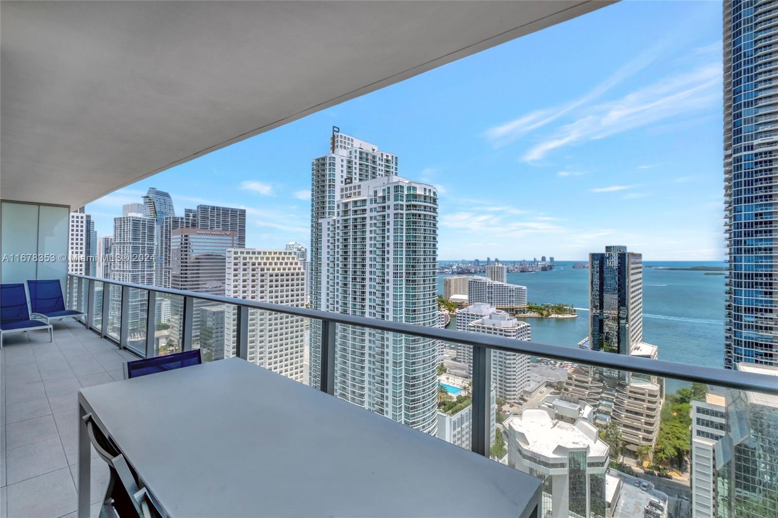 a view of a balcony with city view