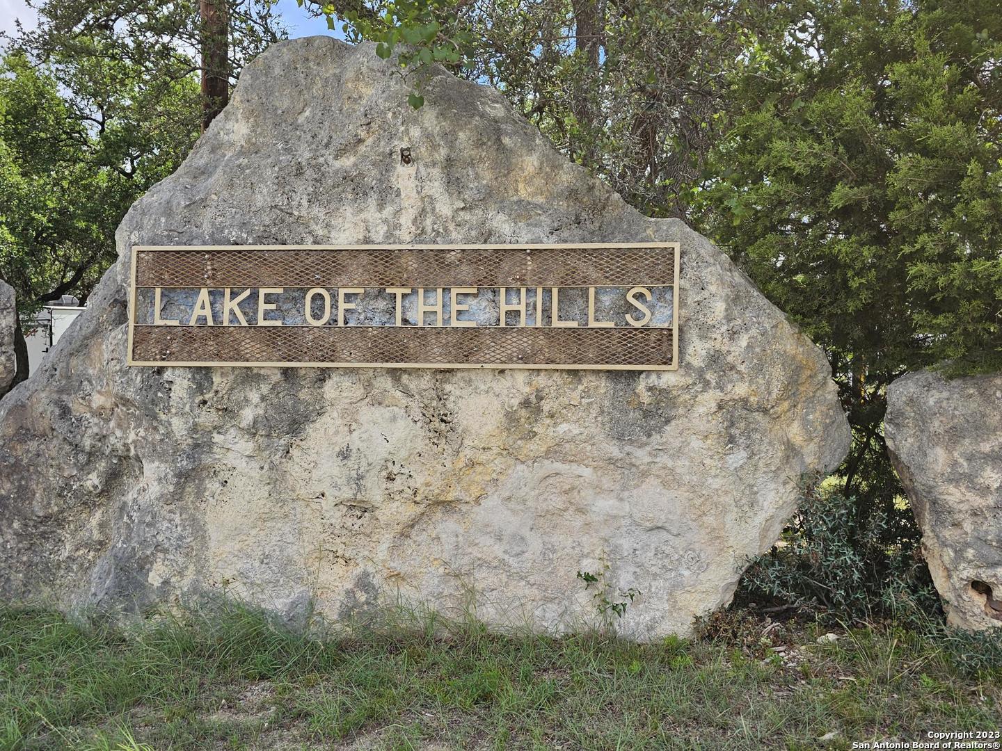 a view of a sign under an umbrella