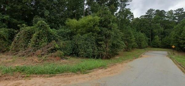 a view of a yard with a trees