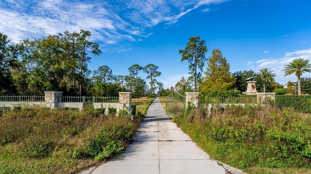 a view of a pathway both side of building