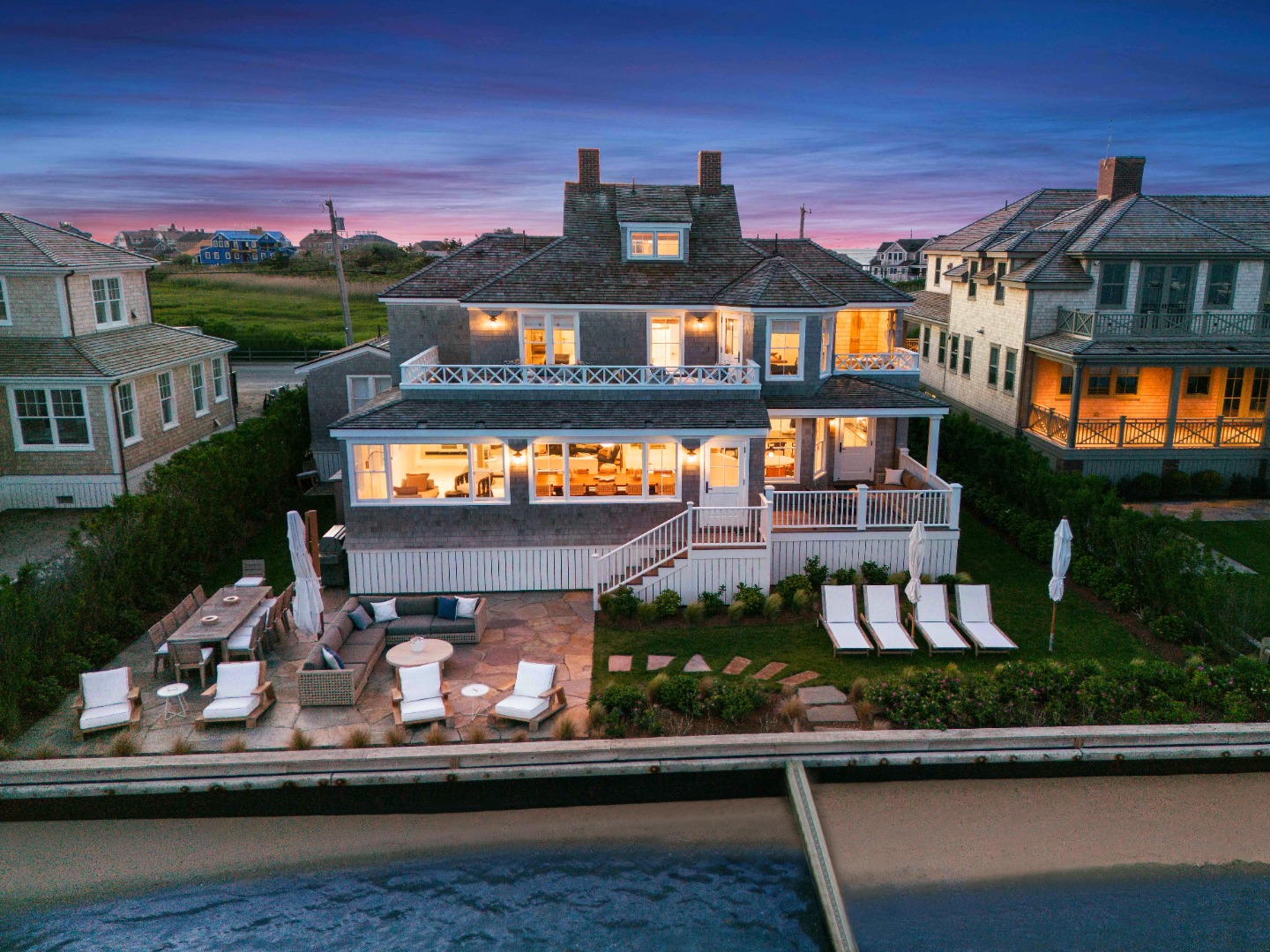 a view of swimming pool from a balcony