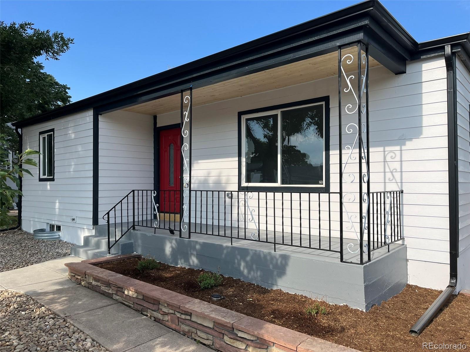 a front view of a house