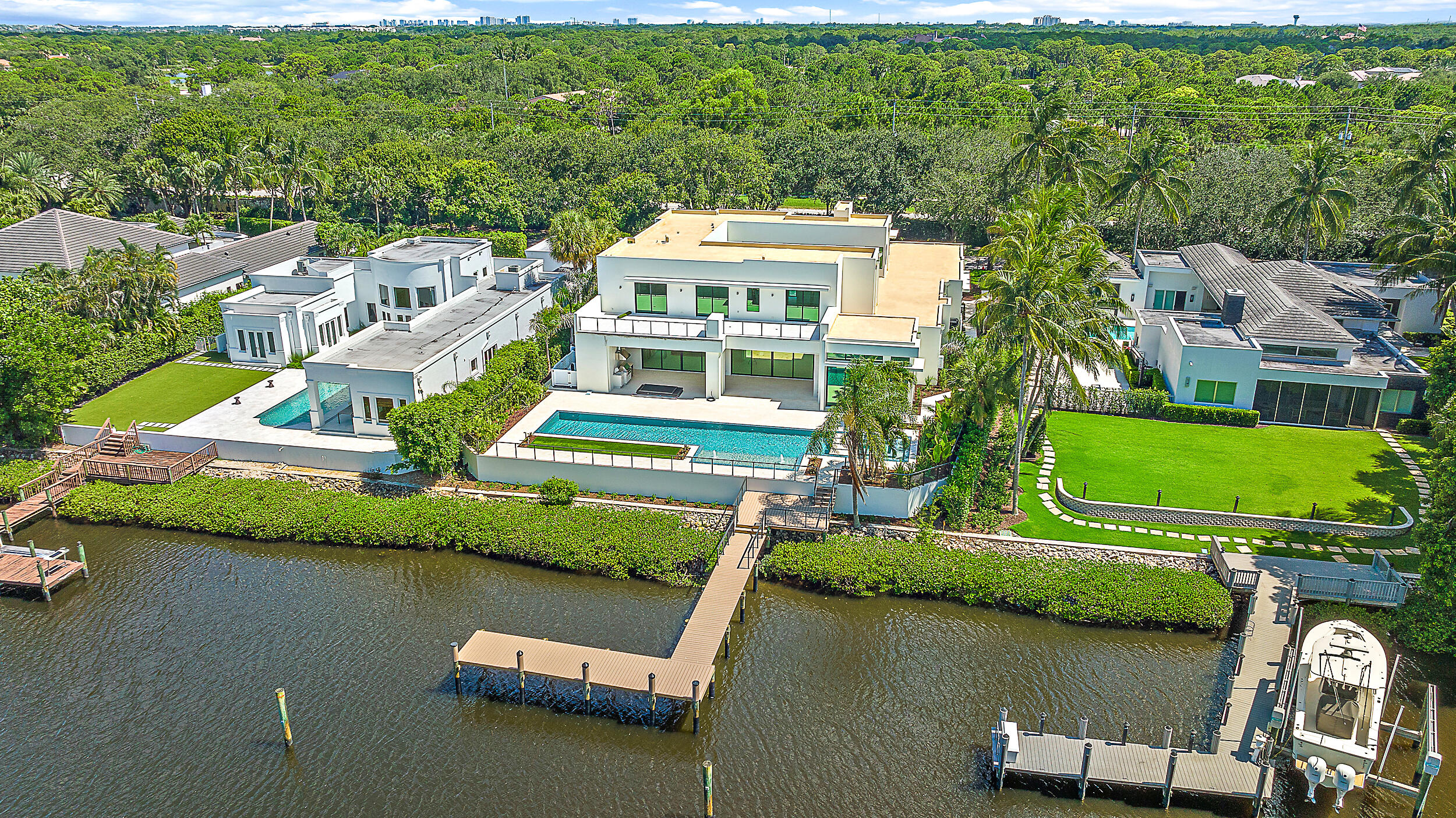 Aerial - Backyard and Dock