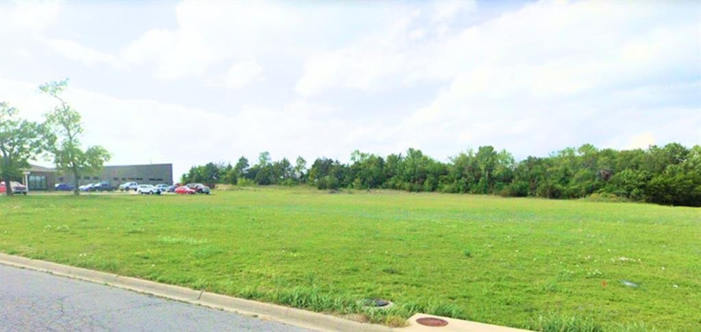 a view of field with tall trees