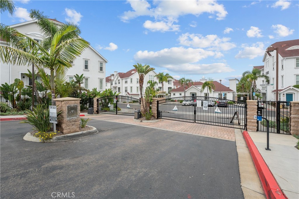 a view of a street with houses