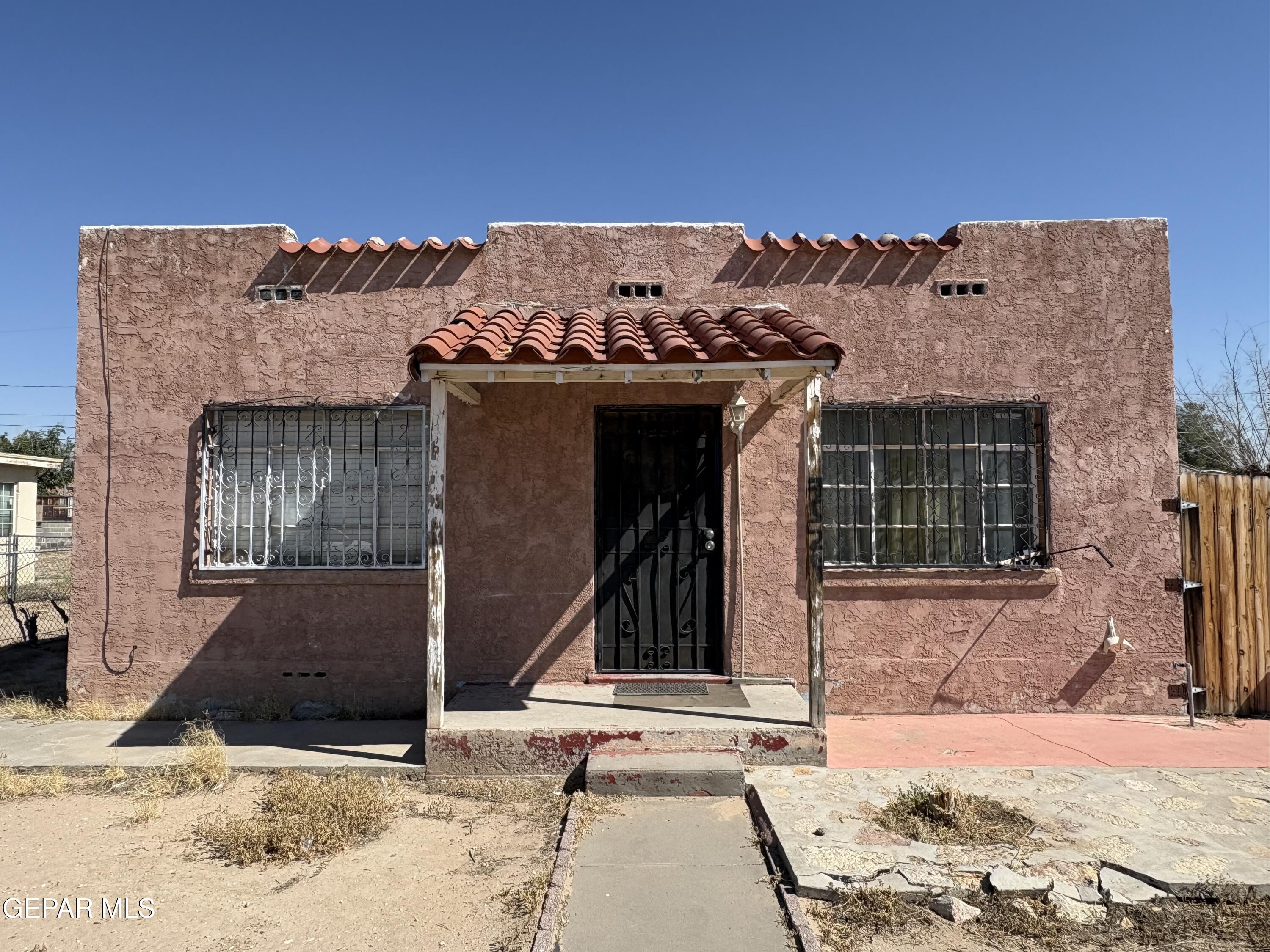 a front view of a house