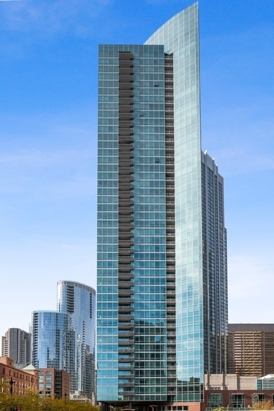 a view of a tall building