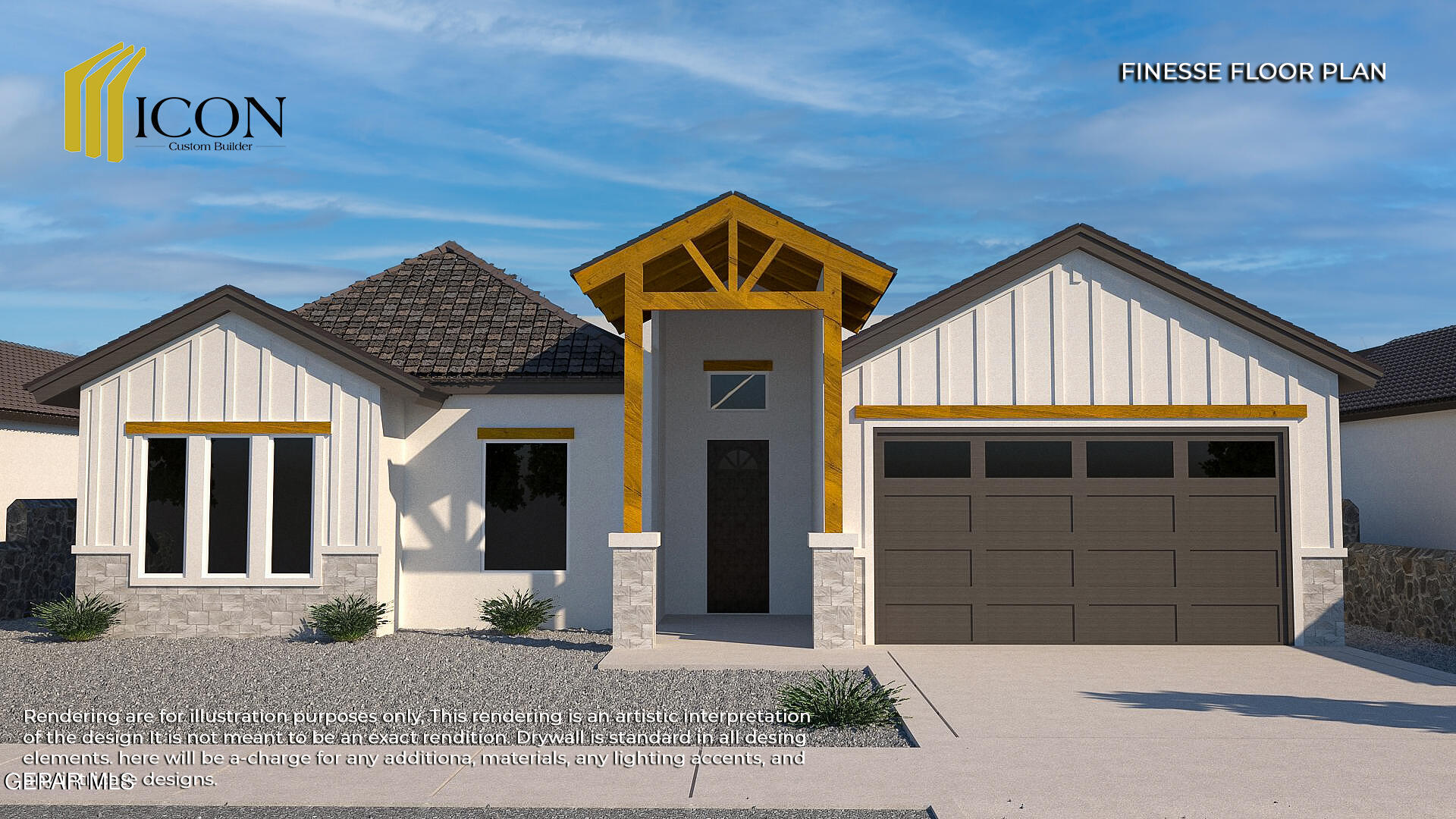 FINESSE ELEVATION (STUCCO) RENDER