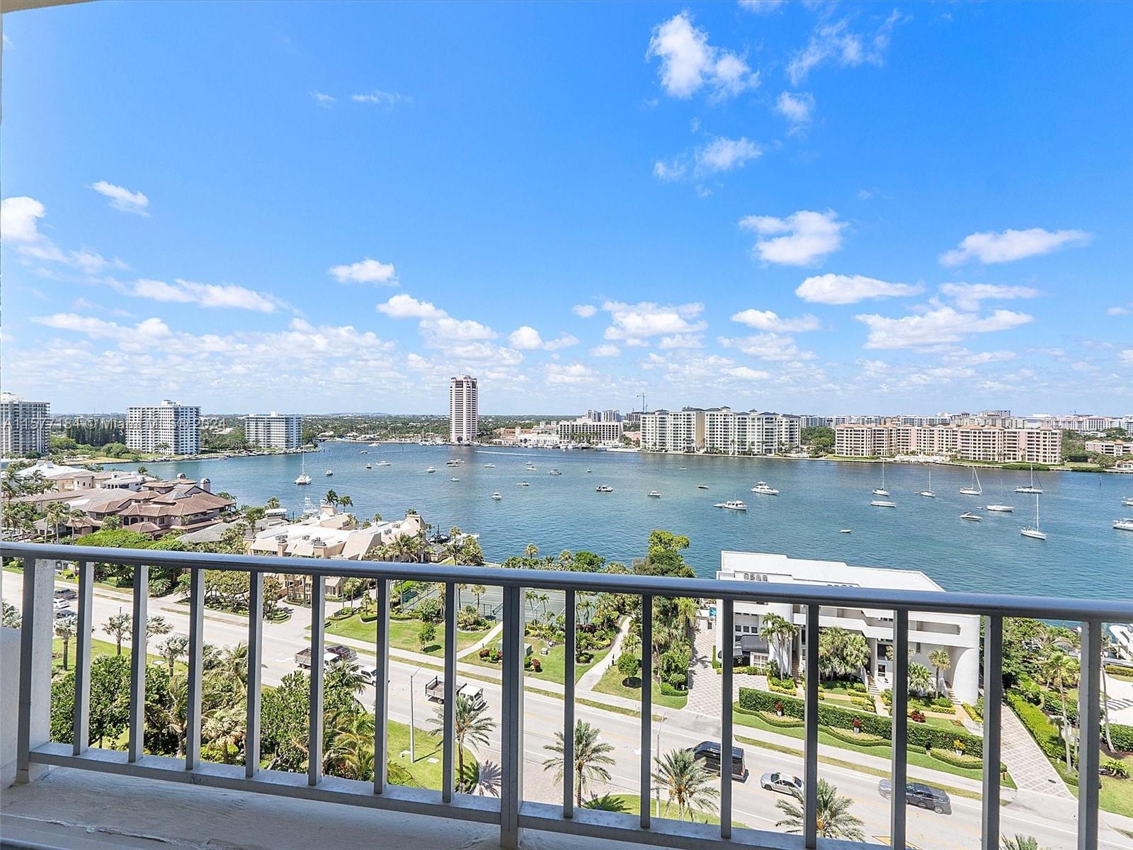 a view of lake with balcony