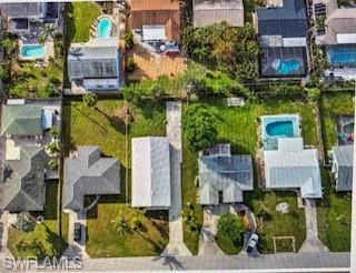 Birds eye view of property