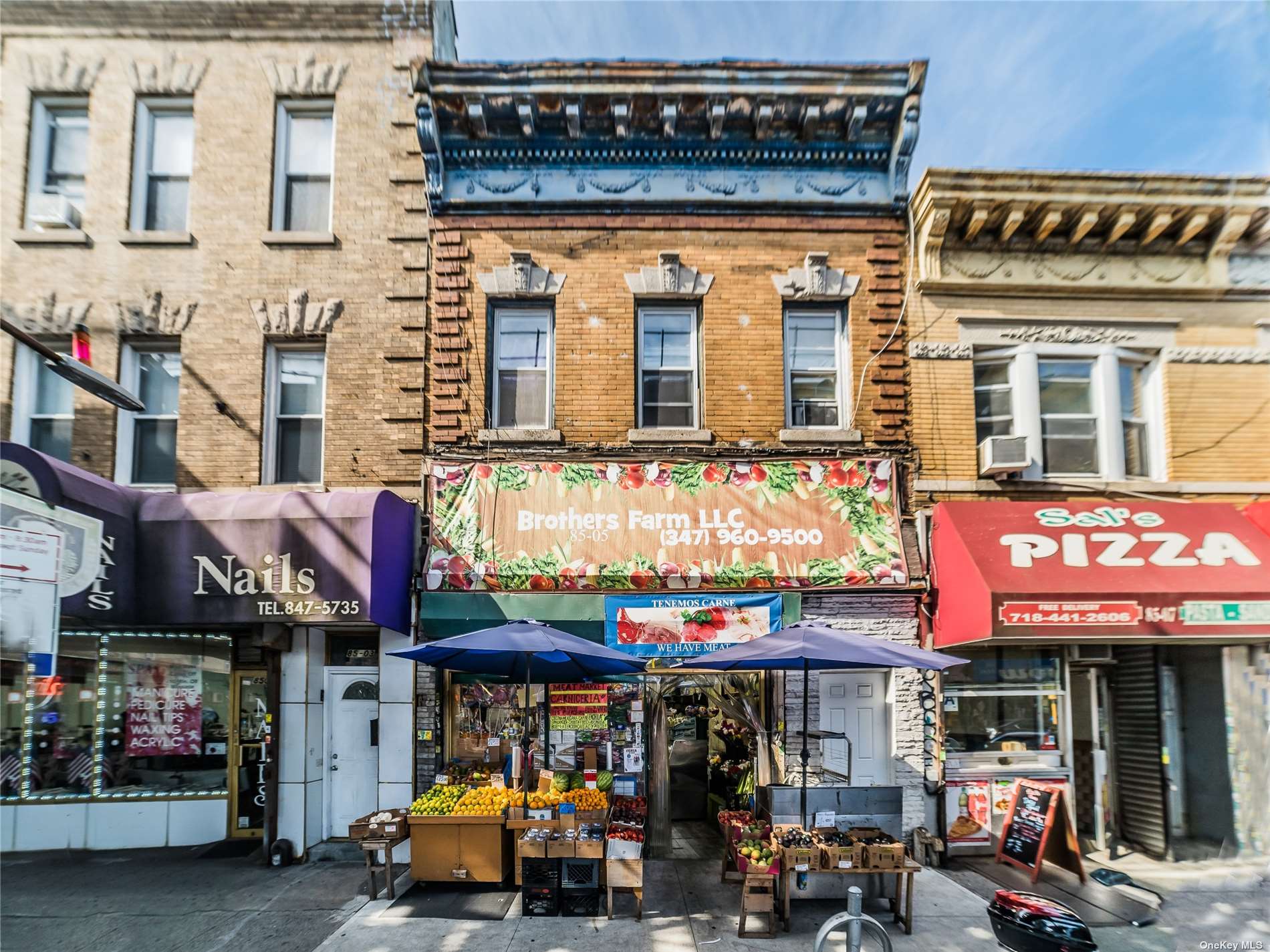 a store with outdoor seating area