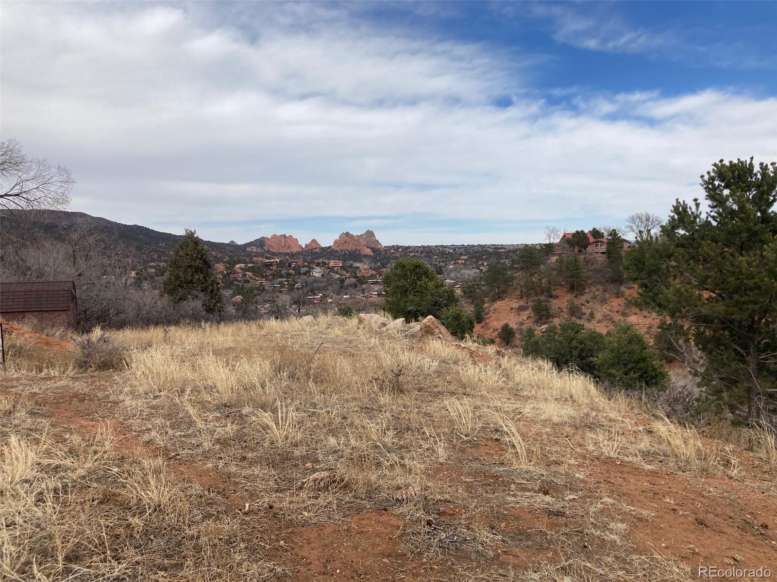 a view of mountain view with lots of trees