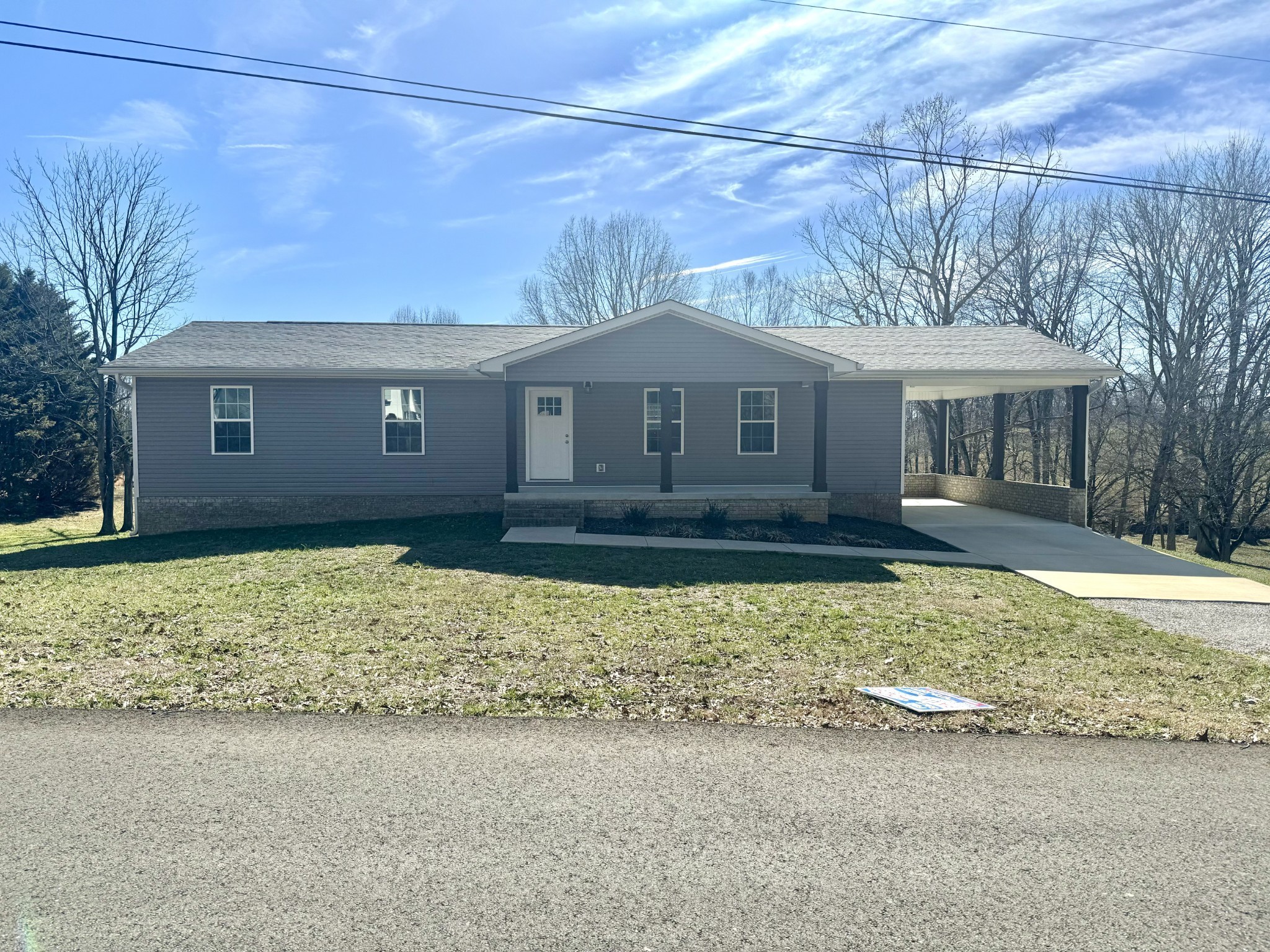 front view of house with a yard