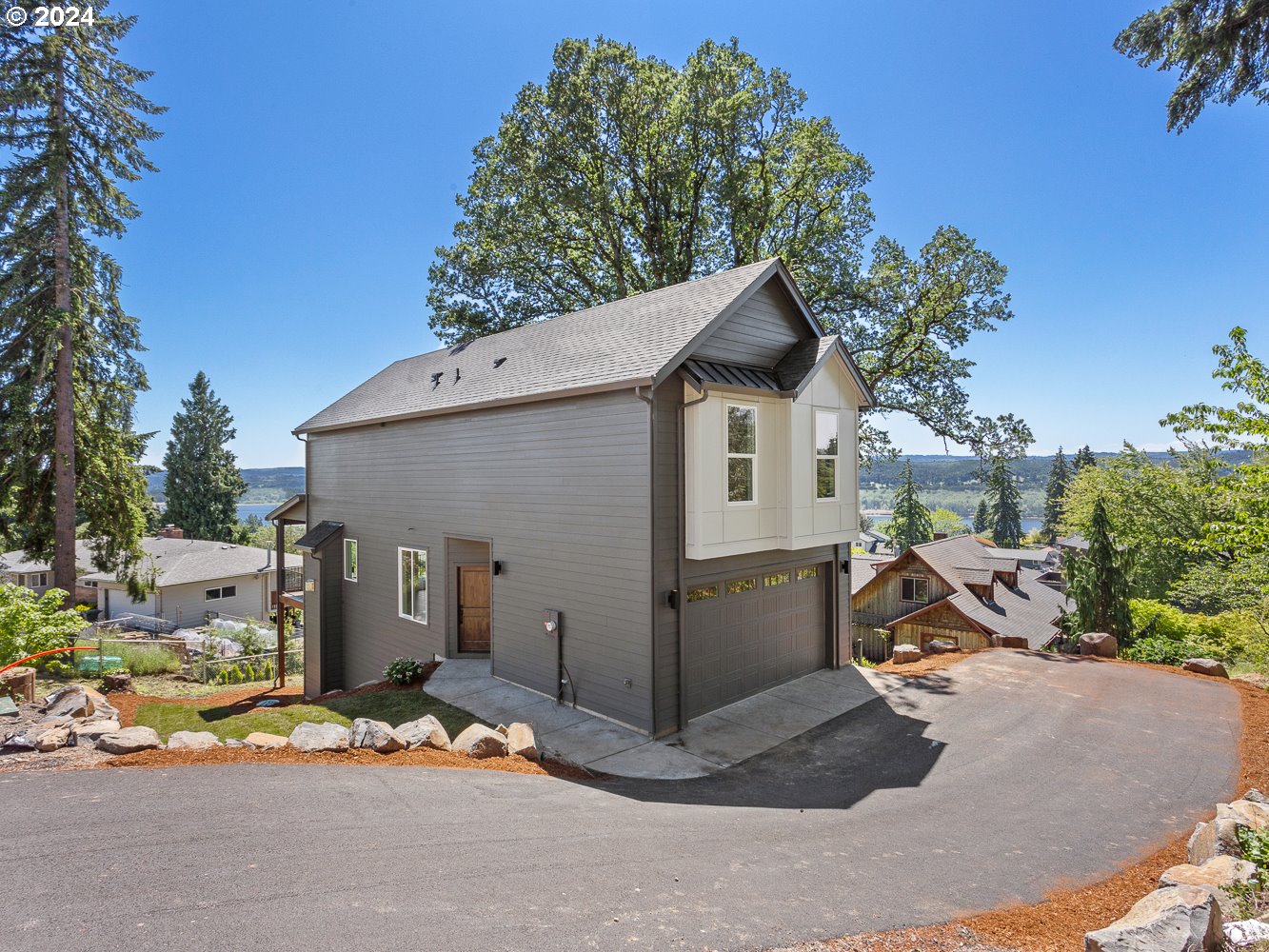 a view of a house with a patio