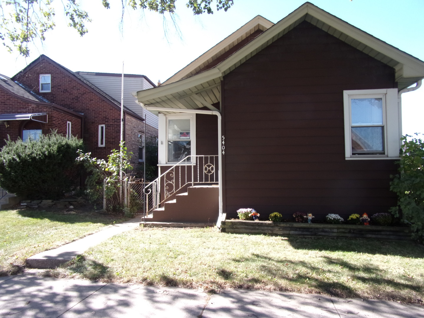 a front view of a house