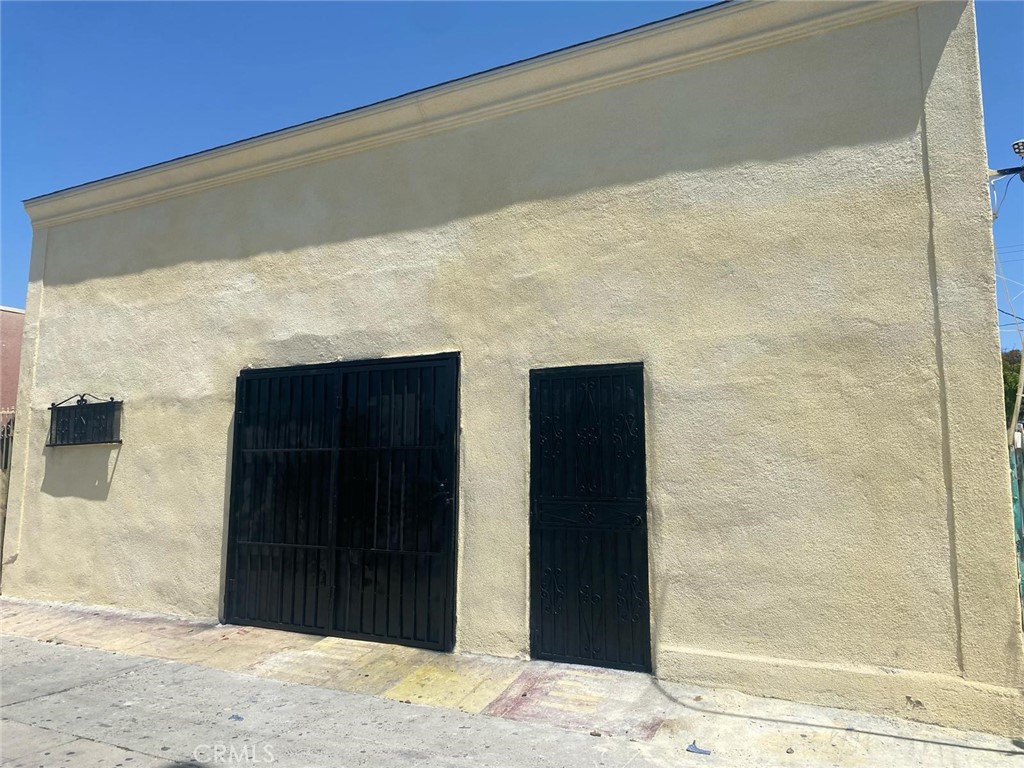 a building with a wooden door