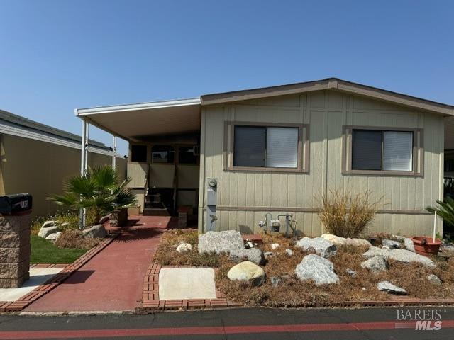 a front view of a house