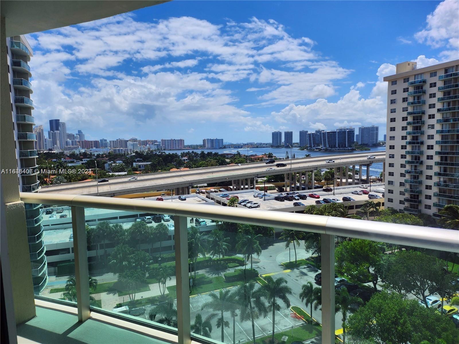 a city view from a balcony