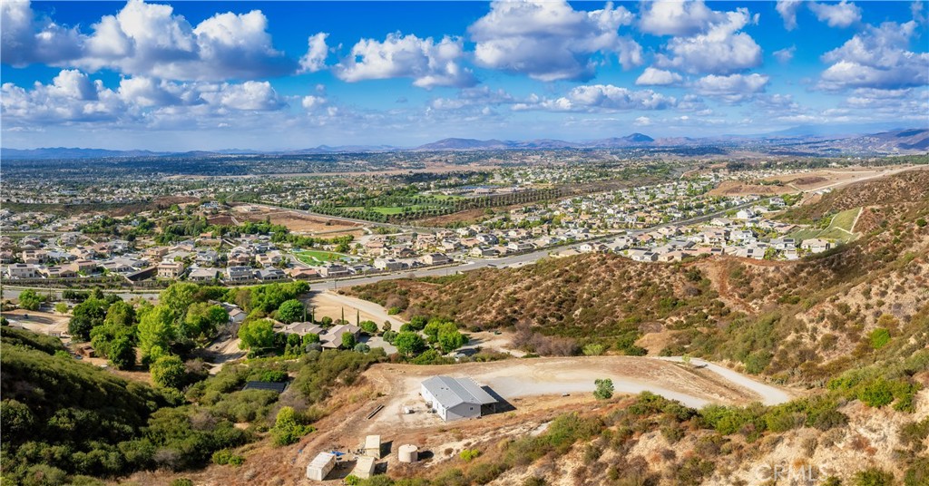 a view of city and mountain