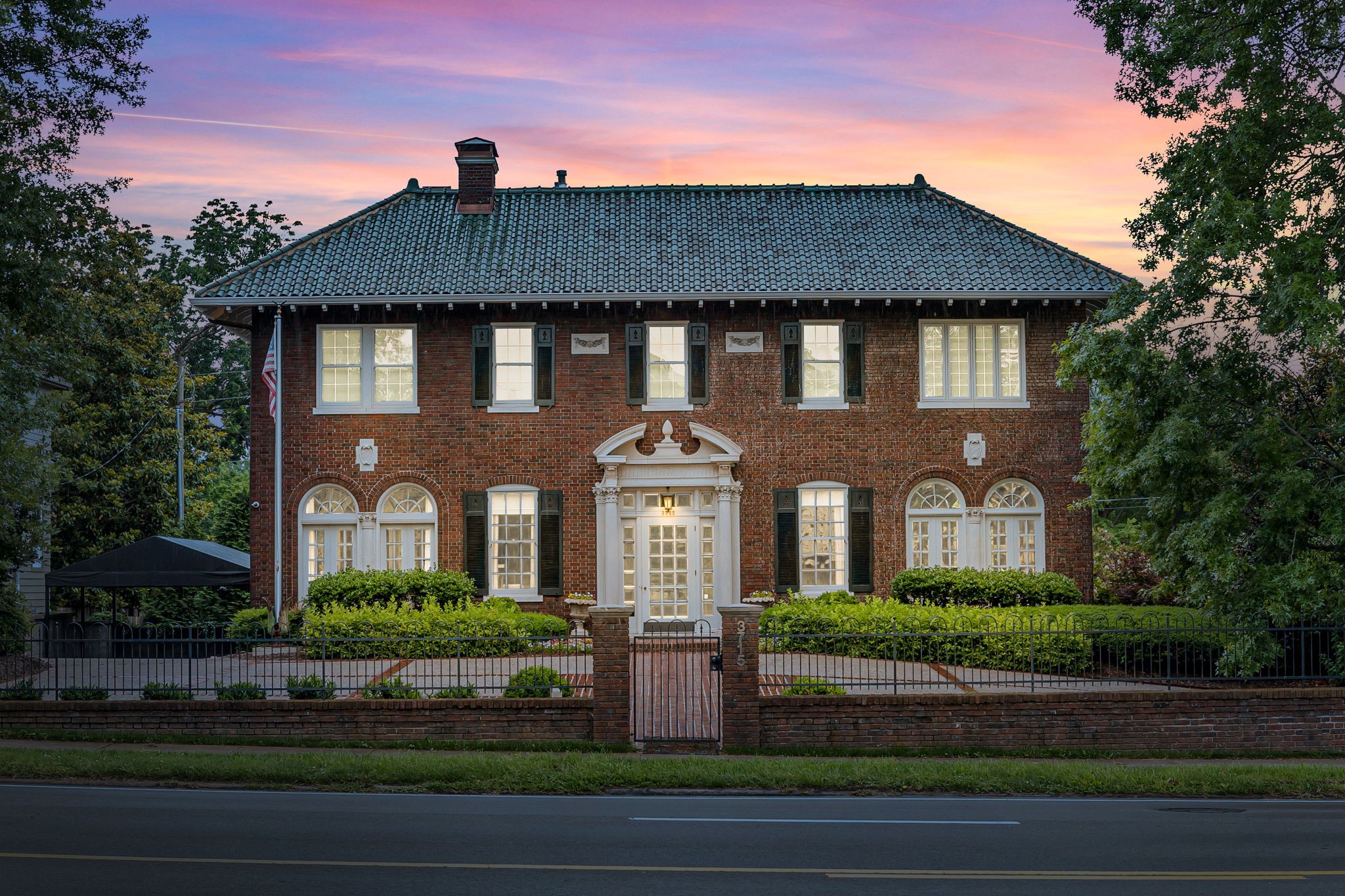 a front view of a house