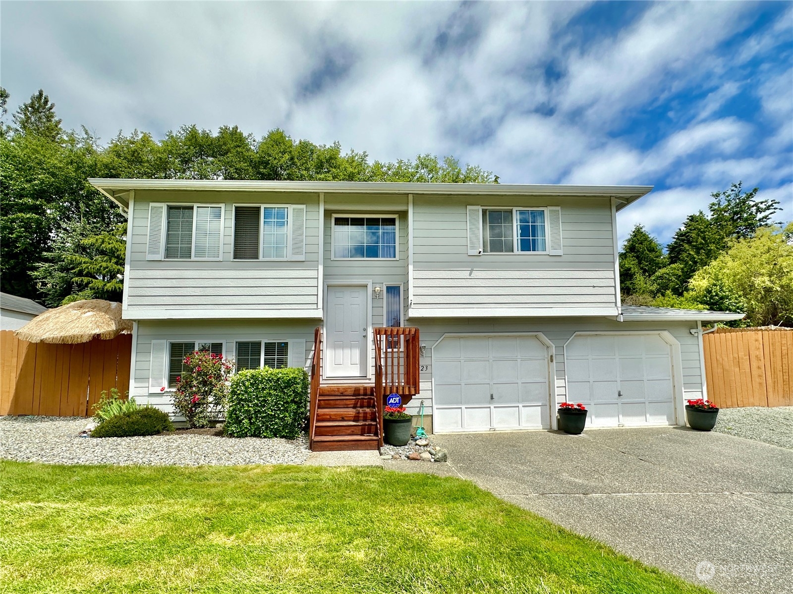 front view of house with a yard