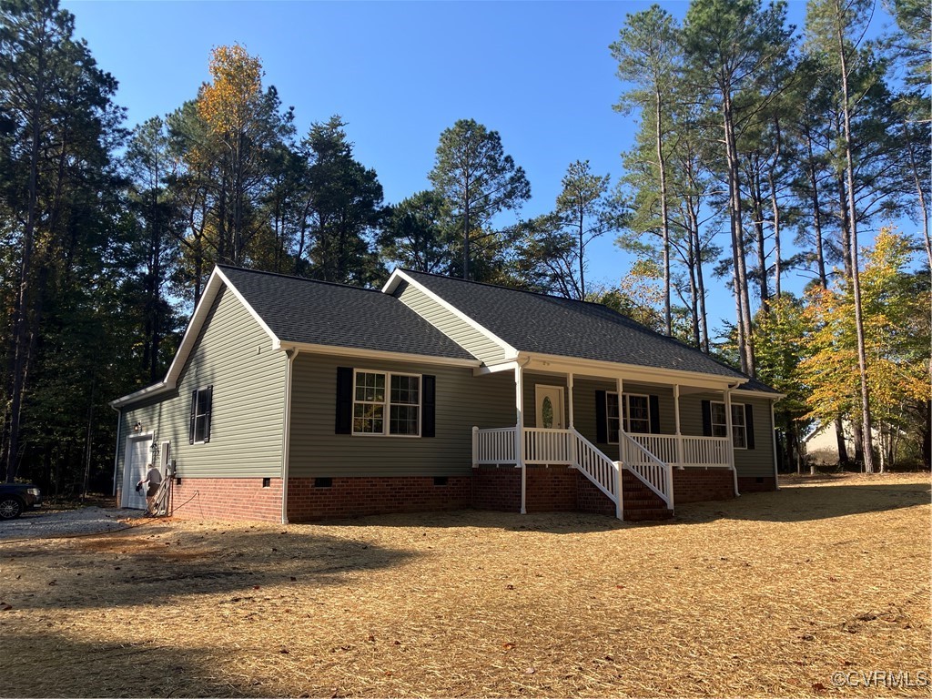 a house with trees in the background