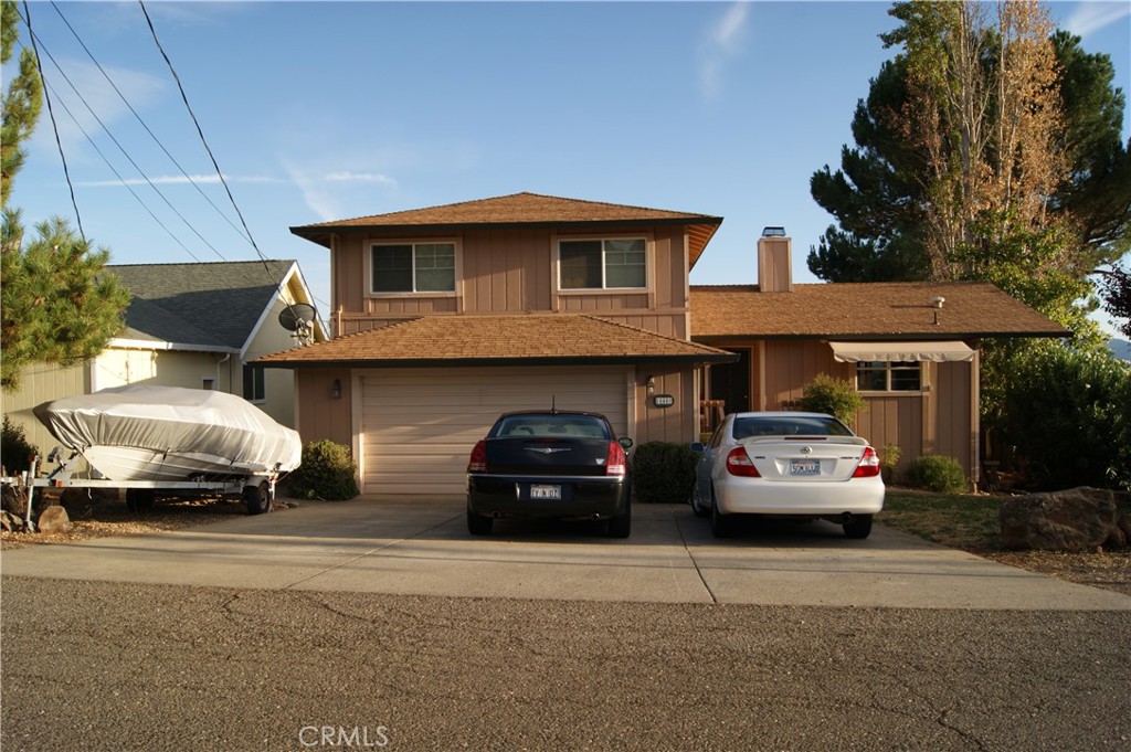 a car parked in front of a house