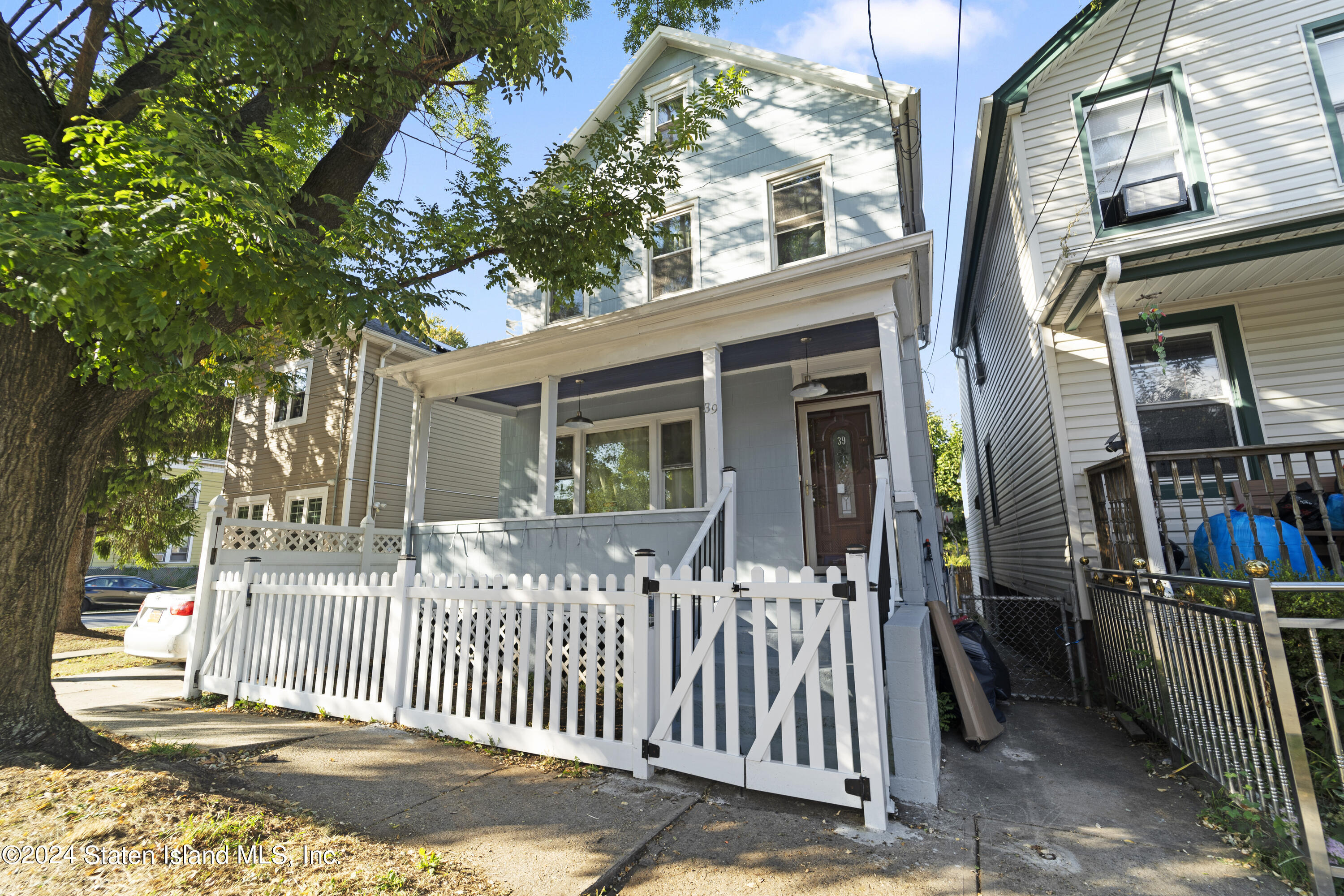 a front view of a house