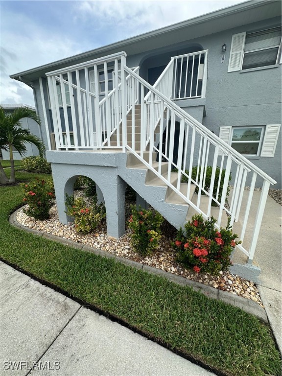 a view of a house with a porch