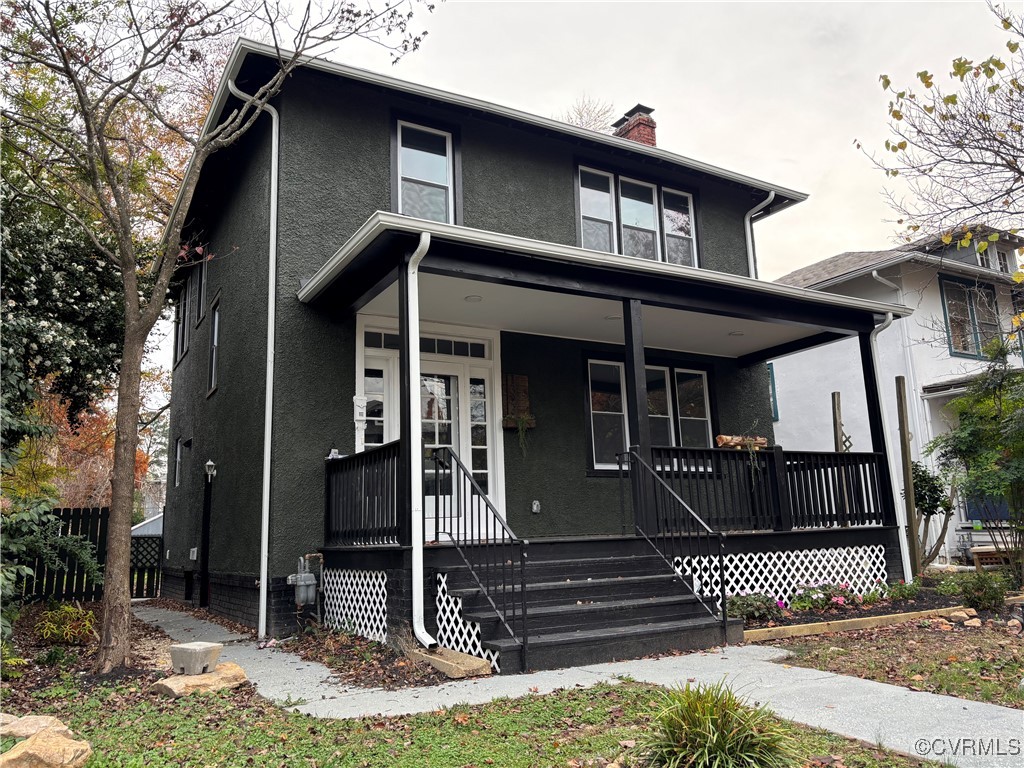 a front view of a house