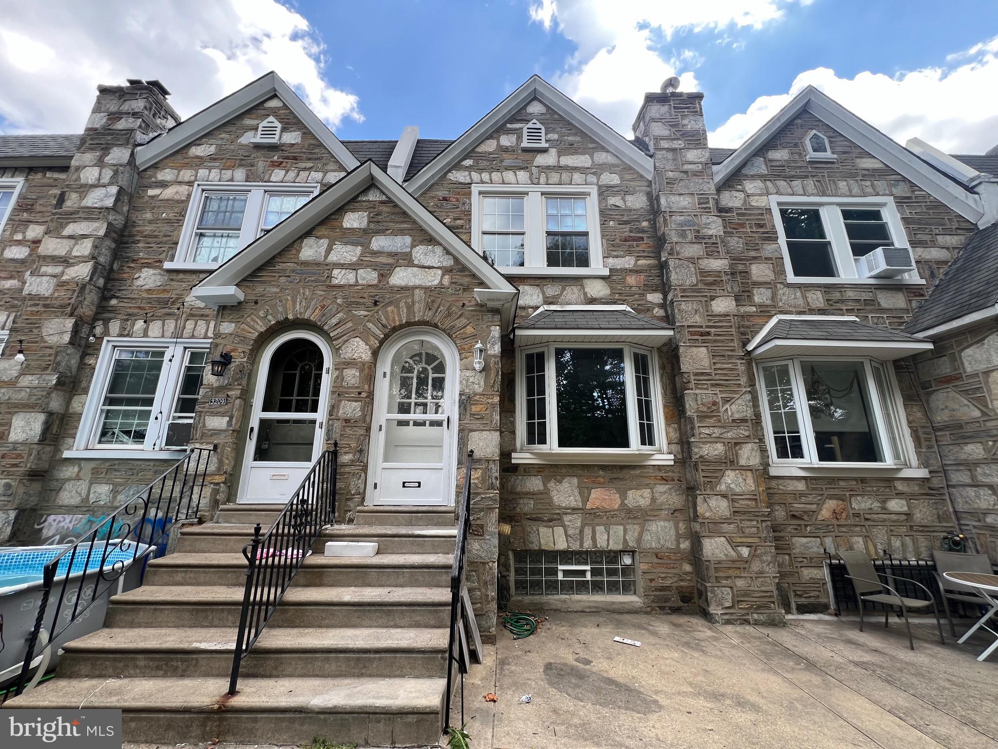 a front view of a house