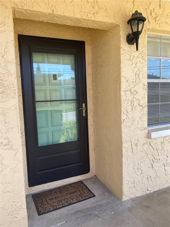 a view of front door