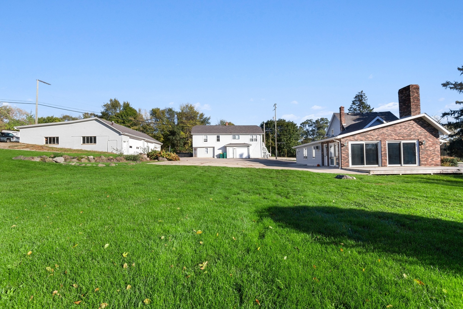 a house view with a garden space