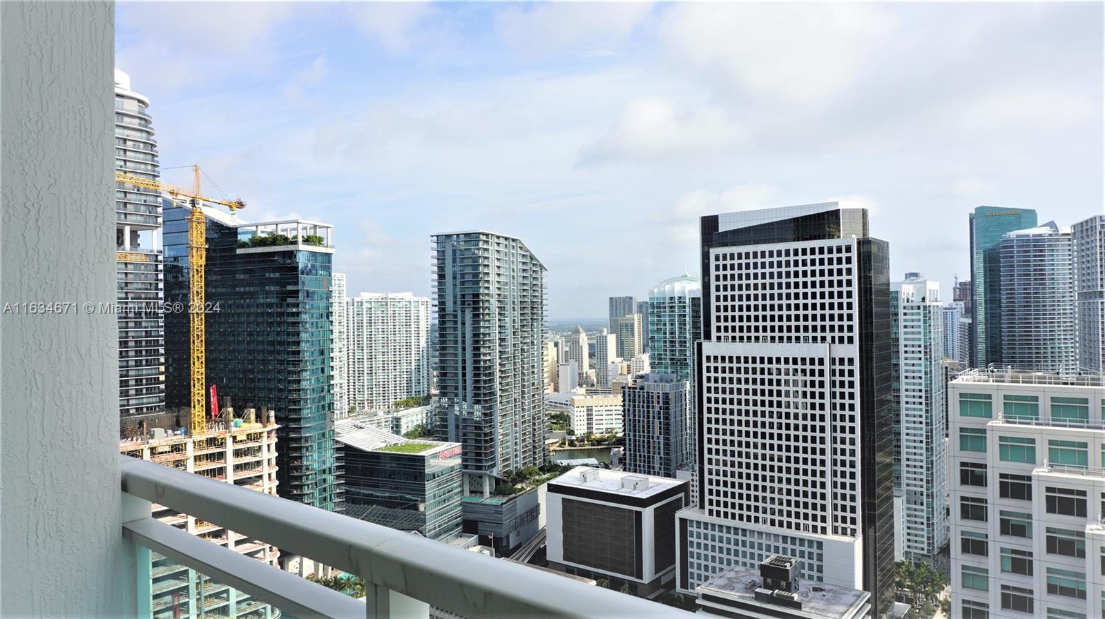 a city view with tall buildings