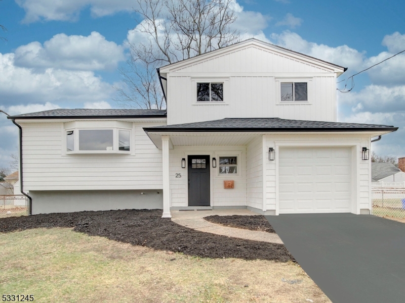 a front view of a house