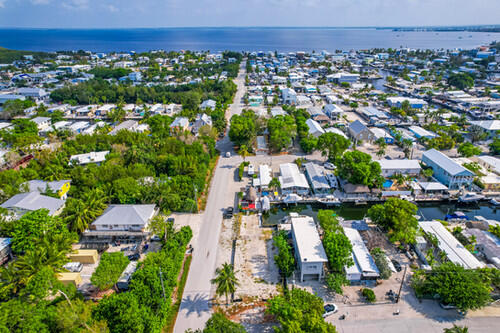 an aerial view of a city