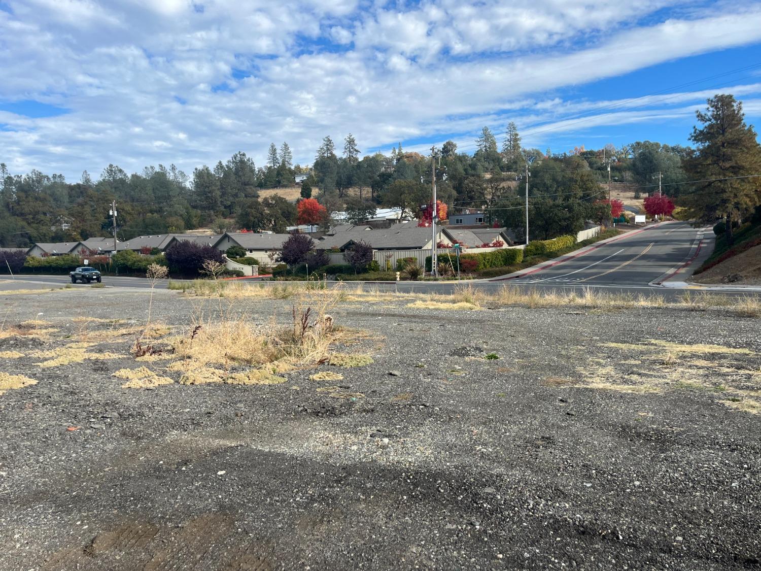 a view of a town with trampoline