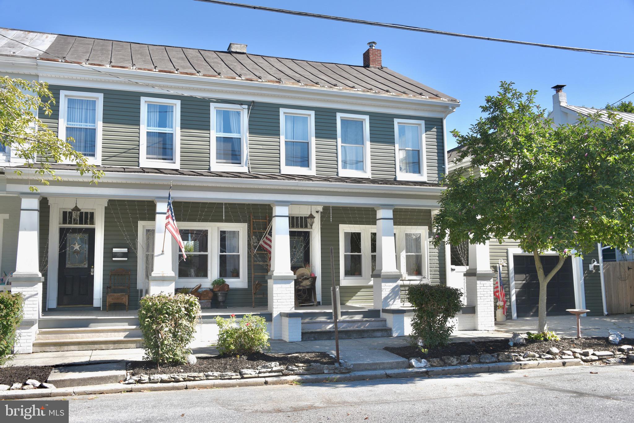 a front view of a house