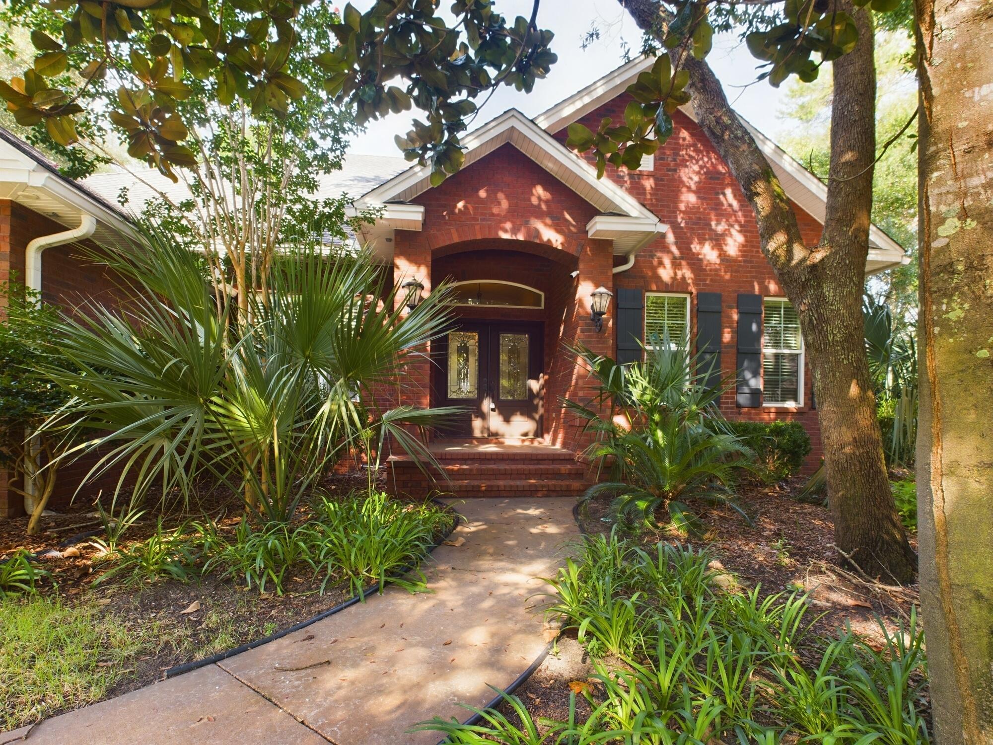 a front view of a house