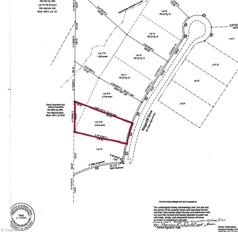 Original Lot 15 plus additional land