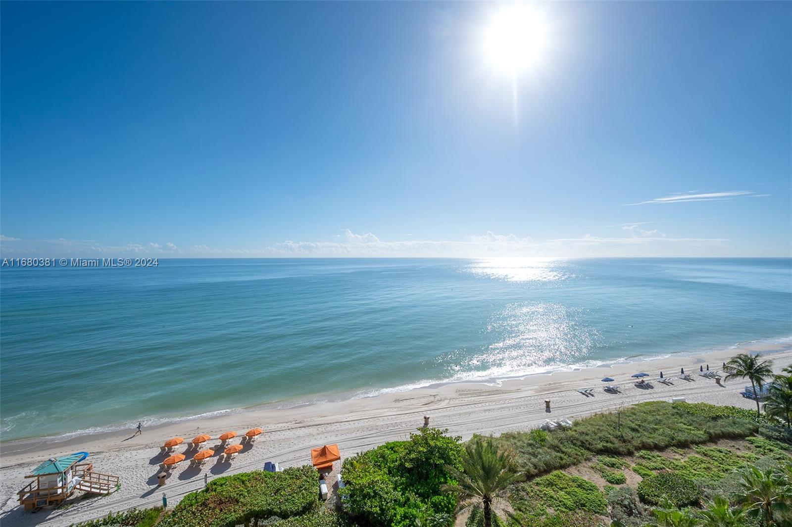 a view of an ocean beach