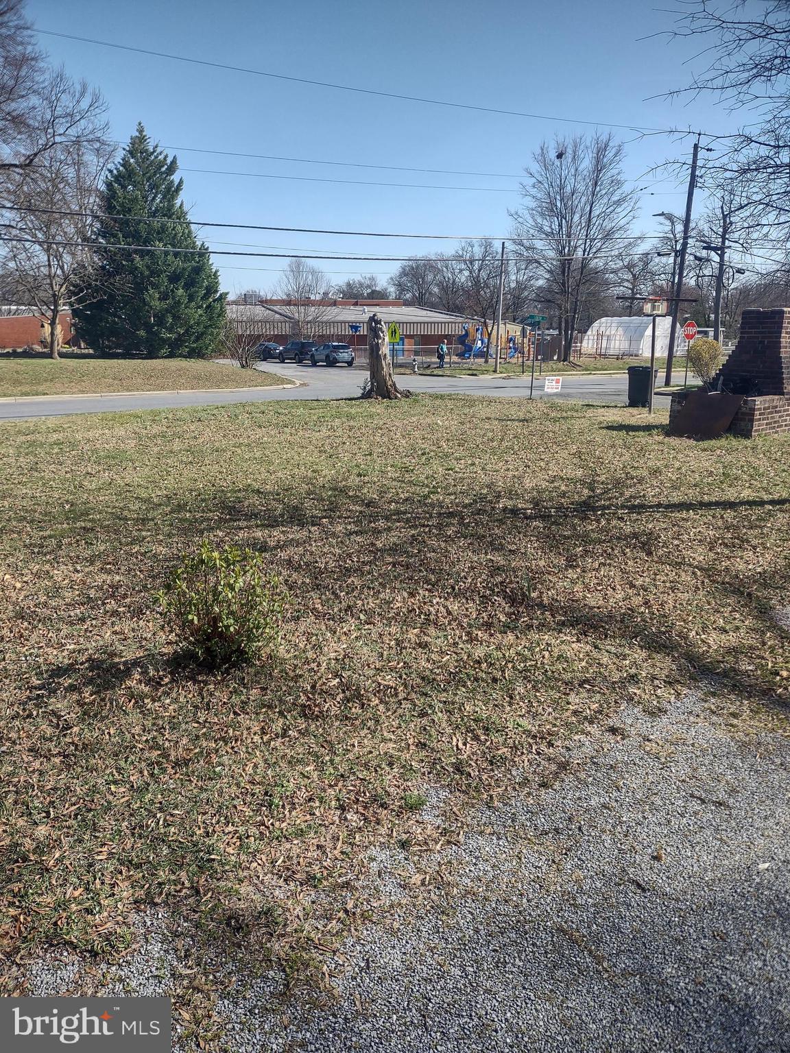 a view of a yard with an outdoor space