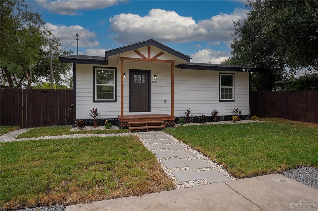 front view of house with a yard