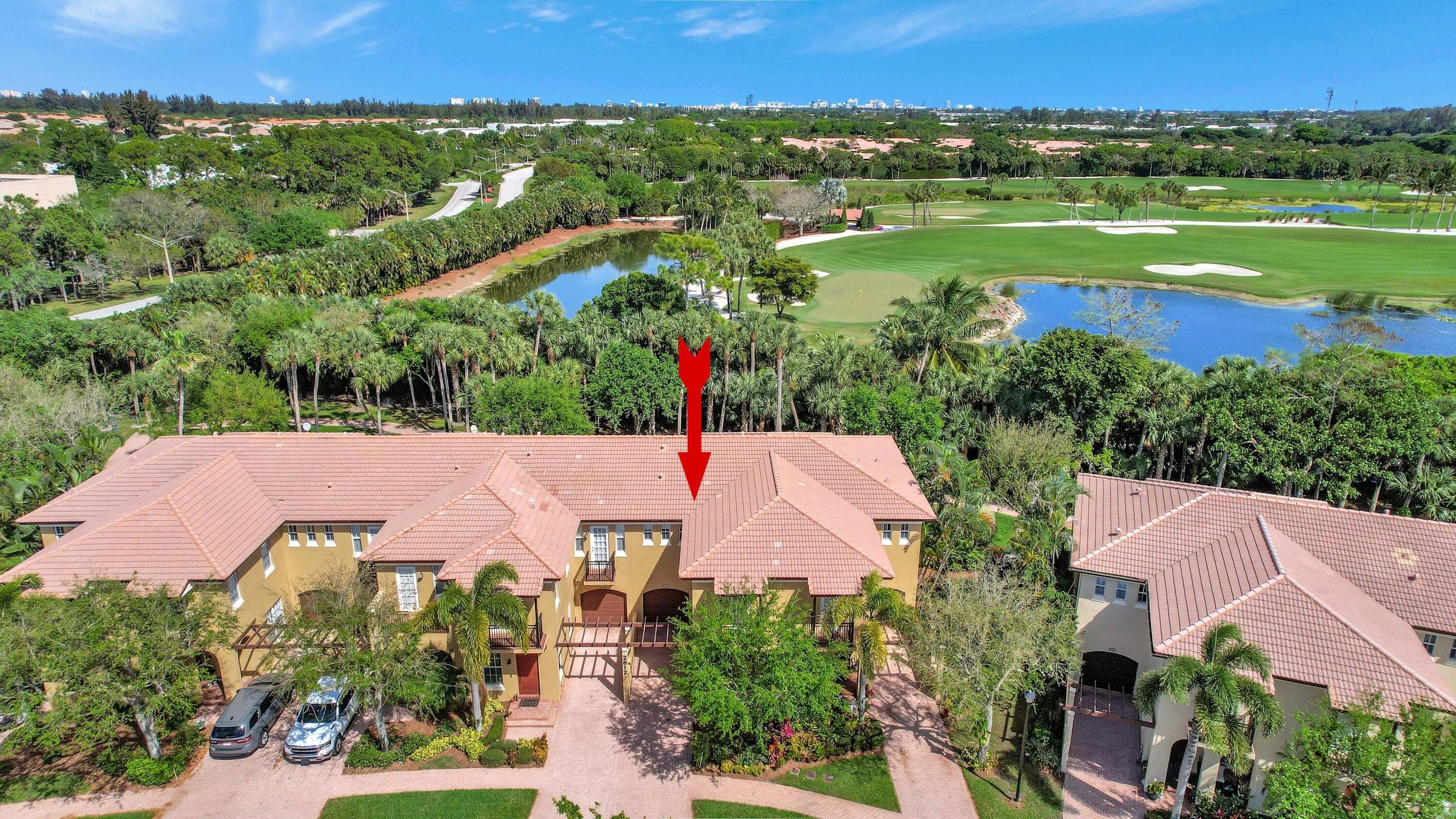 an aerial view of multiple house