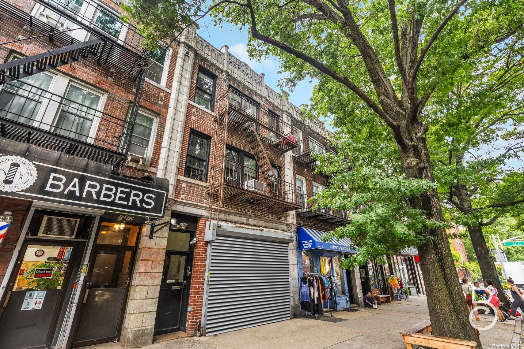 a view of a building with a street