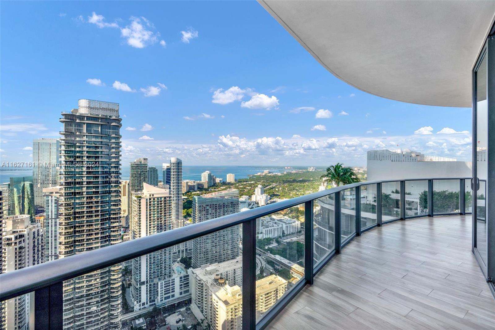 a view of city from a balcony